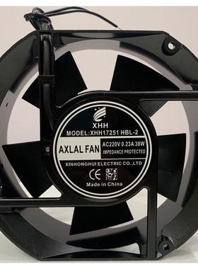 XHH17251HBL-2全新XHH1725HA2 滚珠轴承椭圆形220V全金属散热风扇