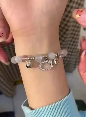 同款手环铃铛手工串珠闺蜜女手链爱心送女友kt猫diy