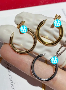 欧美跨境钛钢镶钻钉子项链满天星满钻卡家时尚女士锁骨不锈钢