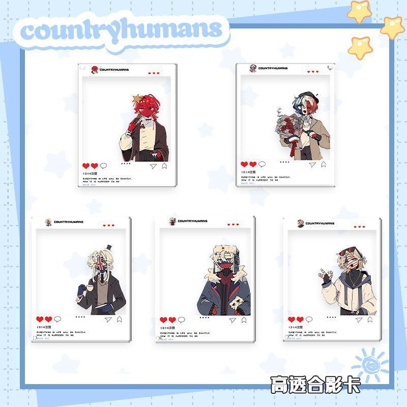 countryhumans五常瓷美法俄英周边ins框拍立得系列亚克力透卡挂件