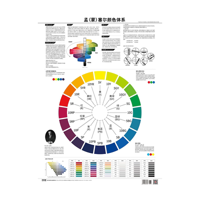 色彩通色相环色度明度三原色色卡