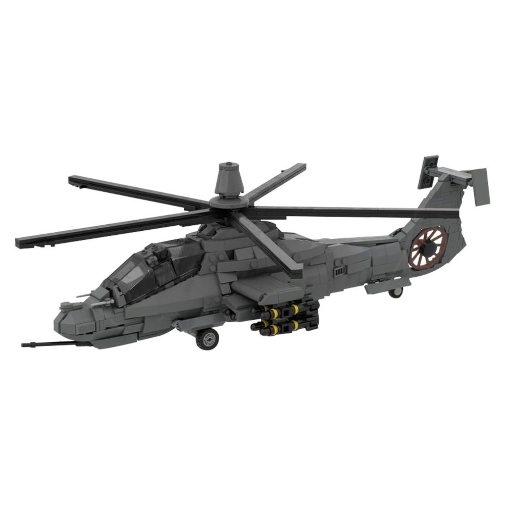【高砖零件】美国RAH-66科曼奇武装直升机MOC-208482拼装积木玩具
