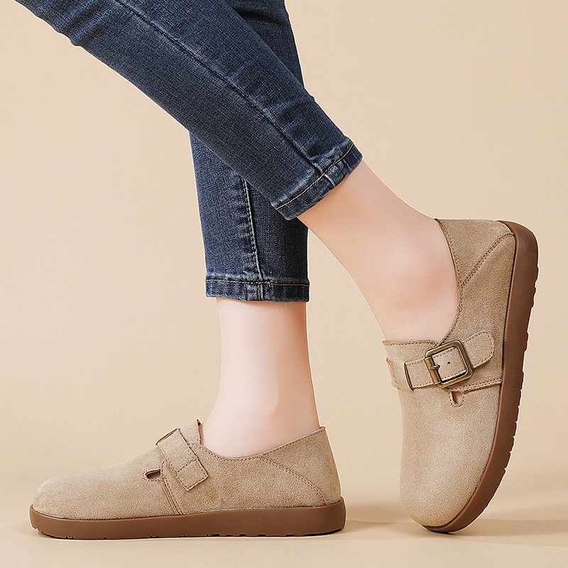 秋冬新品休闲两穿博肯袋鼠鞋扣搭单鞋一脚蹬单鞋软底乐福鞋豆豆鞋,女鞋,乐福鞋（豆豆鞋）,淘宝优惠券,粉丝福利购,淘宝优惠卷