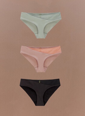 「种子低腰拼接小裤合集」VOIMENT吾们四面弹网纱无痕内裤纯棉裆