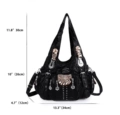 Large Black + Leopard Print Single Pocket