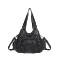 Large Distressed Black 801 Single Pocket