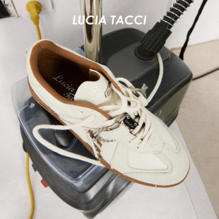 爆裂纹搭扣休闲厚底德训鞋 ｜26春夏新品 女 TACCI祝绪丹同款 LUCIA