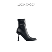 高跟短靴 柔软弹力羊皮气质时装 LUCIA TACCI原创设计师｜秋冬经典