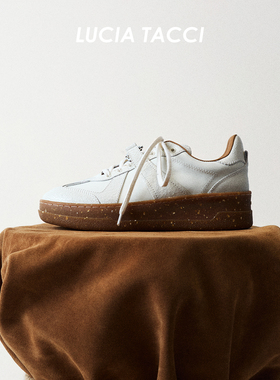 LUCIA TACCI原创设计师｜25秋冬新品爆裂纹搭扣休闲厚底德训鞋女