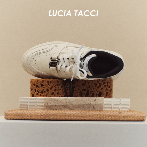 LUCIATACCI爆裂纹厚底增高板鞋