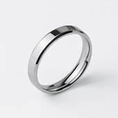 高级感男女戒指钛钢素圈纯银色简约小众设计冷淡风尾戒环情侣ins