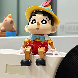 木偶匹诺曹蜡笔小新手办野原新之助潮玩公仔桌面车载摆件礼物玩具