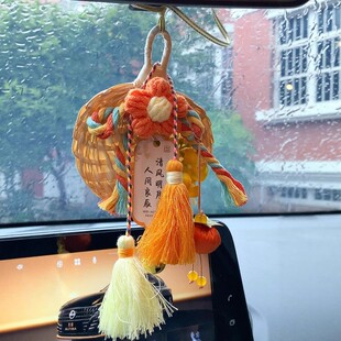 中秋节扫把簸箕小挂件入户门把手装饰万字结葫芦大门挂饰场景布置