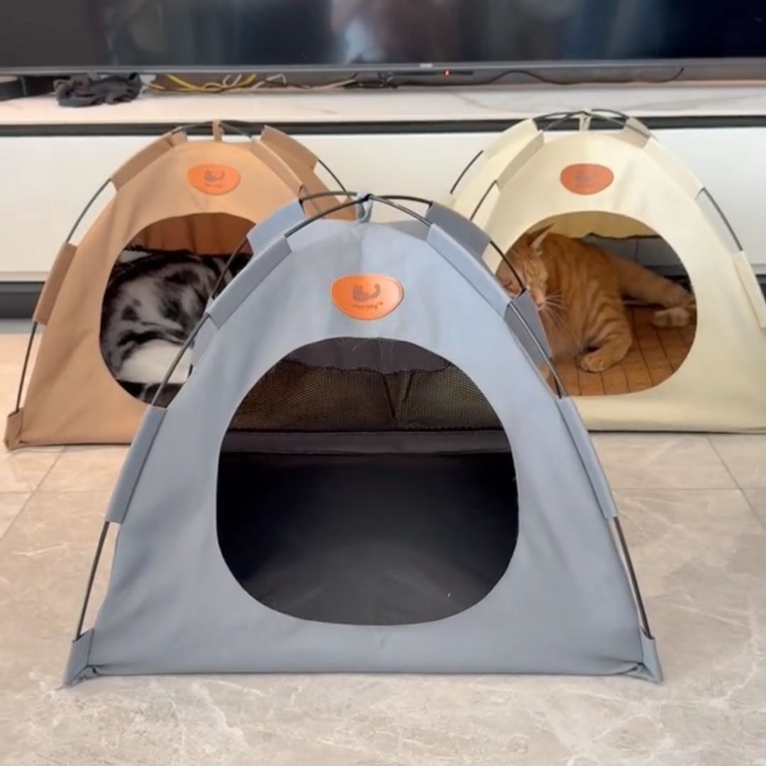 猫咪帐篷四季通用夏天户外露营便携可折叠宠物帐篷猫房子猫窝狗窝