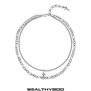 WEALTHYBOO轻奢潮酷芒星项链简约百搭叠戴饰品2025年新品送女友