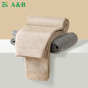 D942 D941 ab内衣保暖裤 男女罗纹羊毛复合双层加厚中老年保暖裤