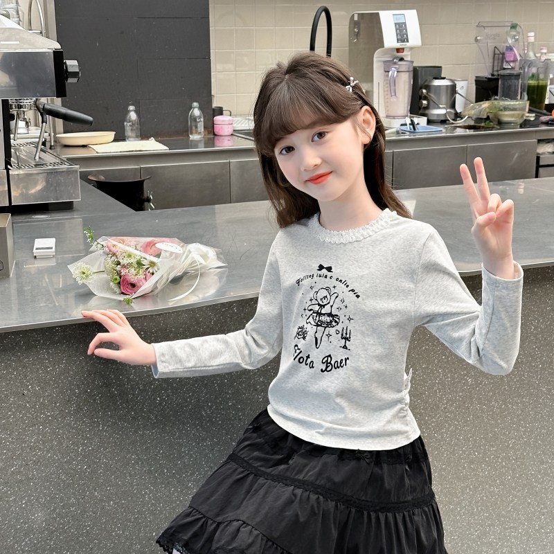 女童t恤长袖纯棉春装2025新款洋气儿童春秋打底衫甜美小女孩上衣,童装/婴儿装/亲子装,T恤,淘宝优惠券,粉丝福利购,淘宝优惠卷