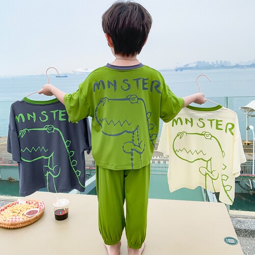 儿童莫代尔睡衣套装夏季薄款