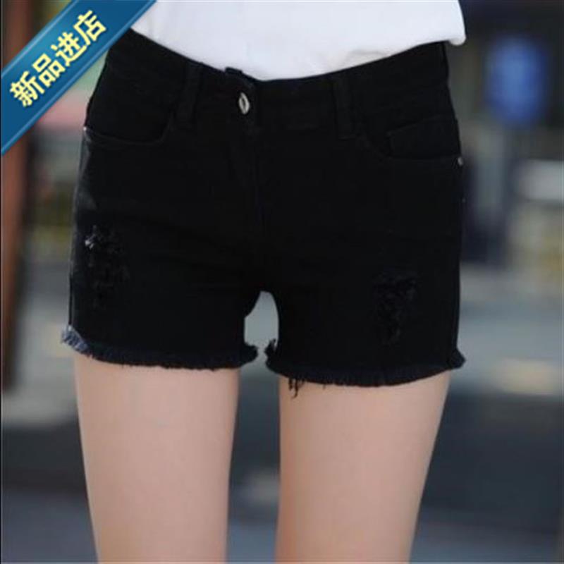 白色短裤女夏季2019新款韩版高腰s修身毛边破洞弹力紧身牛仔裤|ruв категории Женская одежда, джинсы - от Buy2taobao.com для оказания профессиональной услуги покупки агента Taobao