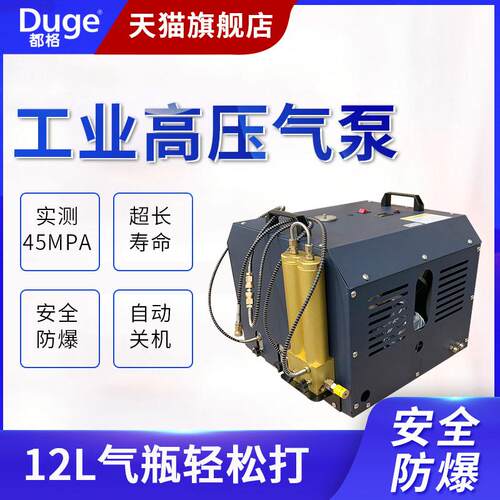 新款DUGE双缸高压气泵30mpa水冷电动打气机4500psi双杠高包邮