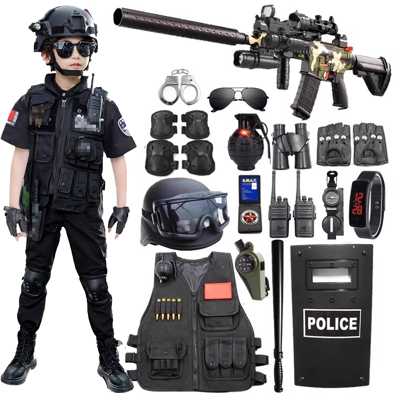 小特警衣服加绒玩具男孩