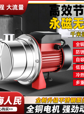 上海人民直流自吸泵24v48v60v72v永磁无刷喷射泵电动车电瓶抽水泵