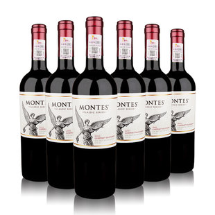 智利红酒蒙特斯MONTES经典系列赤霞珠红葡萄酒14.5%750ml干红