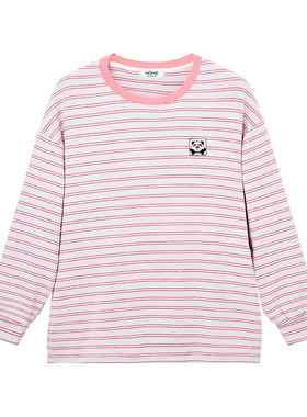 2025春新款多巴胺青春活力条纹长袖上衣TTLS251201E