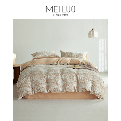 美罗家纺全棉色织四件套