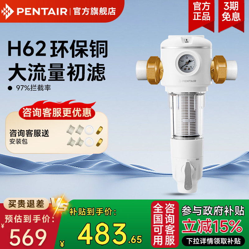 滨特尔前置过滤器大流量全屋自来水家用正反冲洗净水器B140