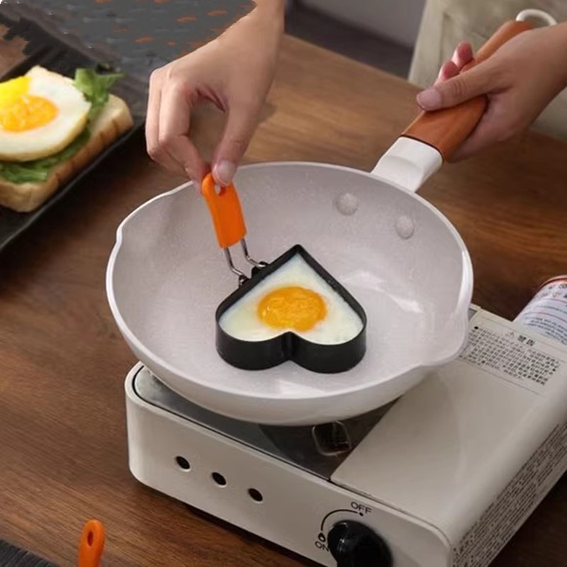 煎蛋模具不粘锅神器爱心圆形定型水煮荷包蛋平底锅不锈钢模型形状