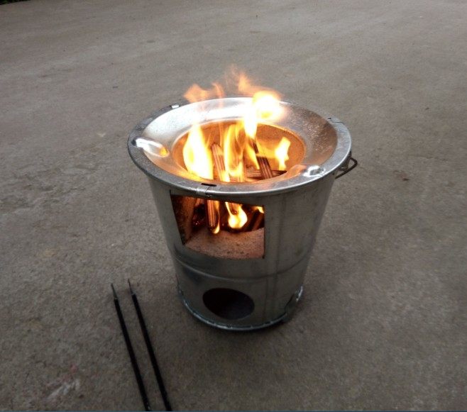 农村小柴火炉 木炭炉取暖炉 户外野餐烧烤炉烧柴炉具 小家庭做饭
