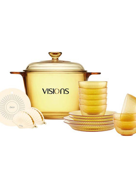 康宁进口+国产晶彩生活16件组（黄盒） VS32AMGR/KZ