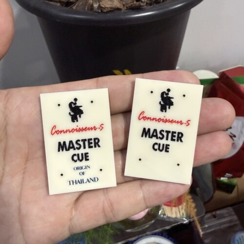 亚克力台球杆尾标铭牌手工制做
