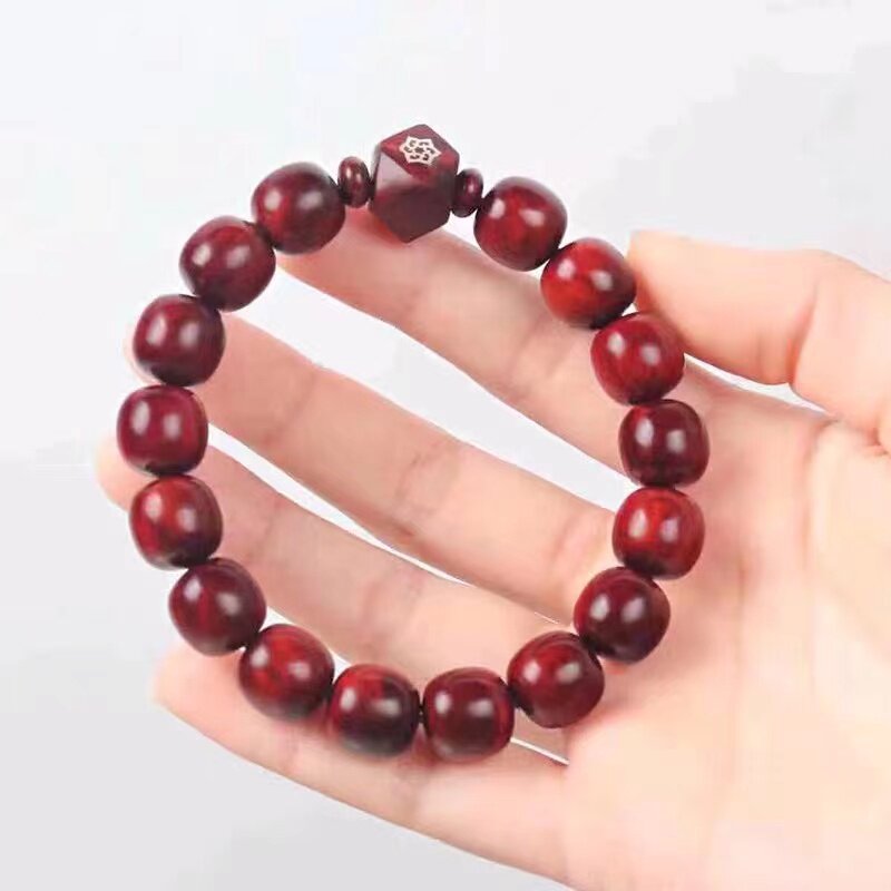 印度正宗小叶紫檀金星手串女紫檀老料佛珠手链女款小件配饰念珠