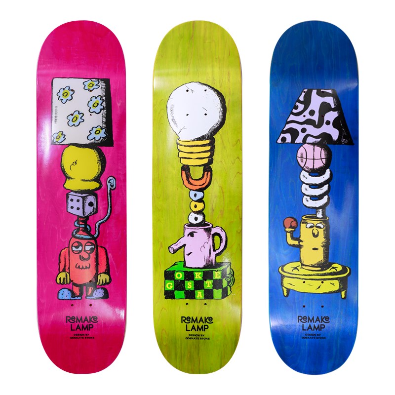 硬骨滑板GOSKATE新款板面RemakeLamp系列