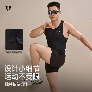 马甲线健身运动马拉松瑜伽无袖背心夏外穿内搭薄款宽松男女同款