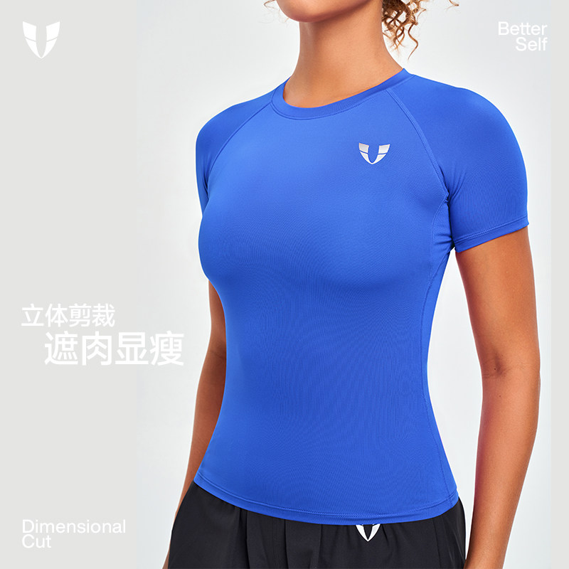 马甲线健身运动短袖T恤跑步户外训练夏季跑步马拉松上衣女紧身,运动服/休闲服装,运动T恤,淘宝优惠券,粉丝福利购,淘宝优惠卷