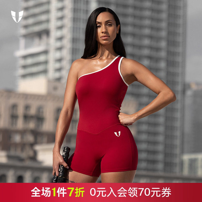 马甲线运动连体健身服女士修身提臀户外跑步训练瑜伽连体衣夏季