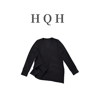 百搭开V领长袖 正肩通勤松驰感慵懒随性简约时尚 韩版 T恤 1455