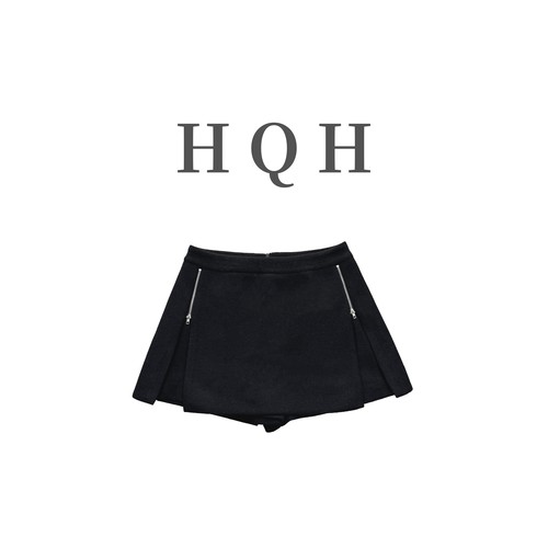 时尚洋气显瘦简约双拉链短裙