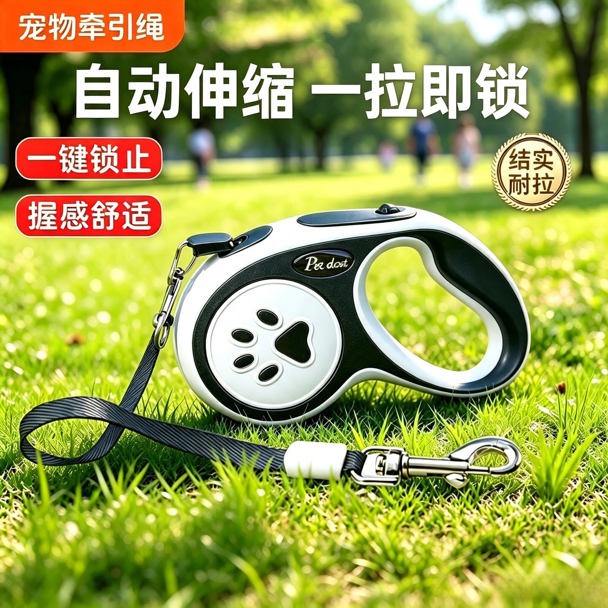 小狗牵引绳外出遛狗露营自动伸缩狗链p绳狗绳拉夫威尔猫咪牵引绳