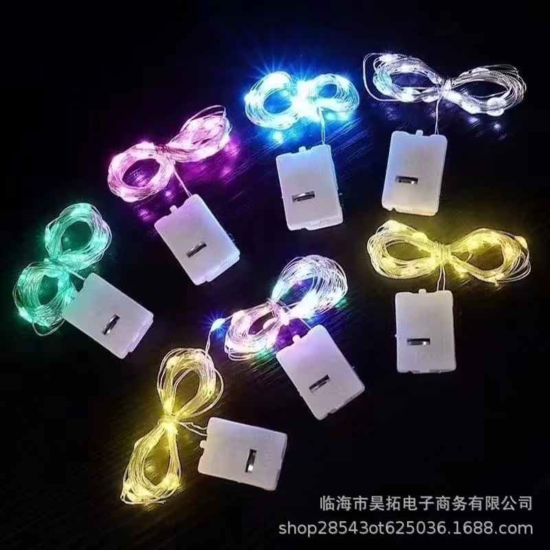 铜线发光灯串花束礼盒蛋糕装饰布置场景派对led灯灯带led 彩灯