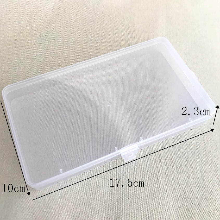 KH12口罩盒透明塑料PP带盖长方形零件配件锁盒收纳整理盒桌面