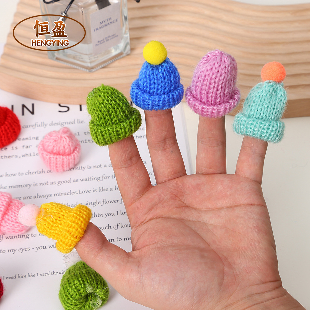 现货毛球毛线帽韩版针织小帽子圣诞装饰发夹饰品服饰辅料