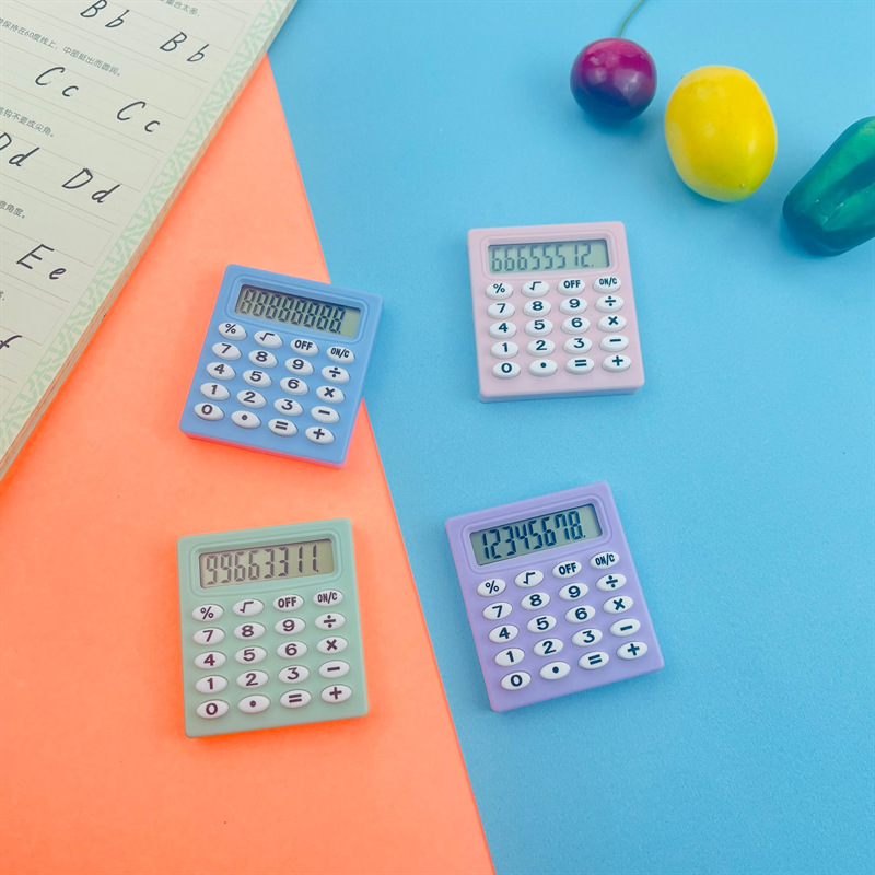 袖珍式便携计算器学生掌上8位数计算机迷你口袋办公小四方型计算