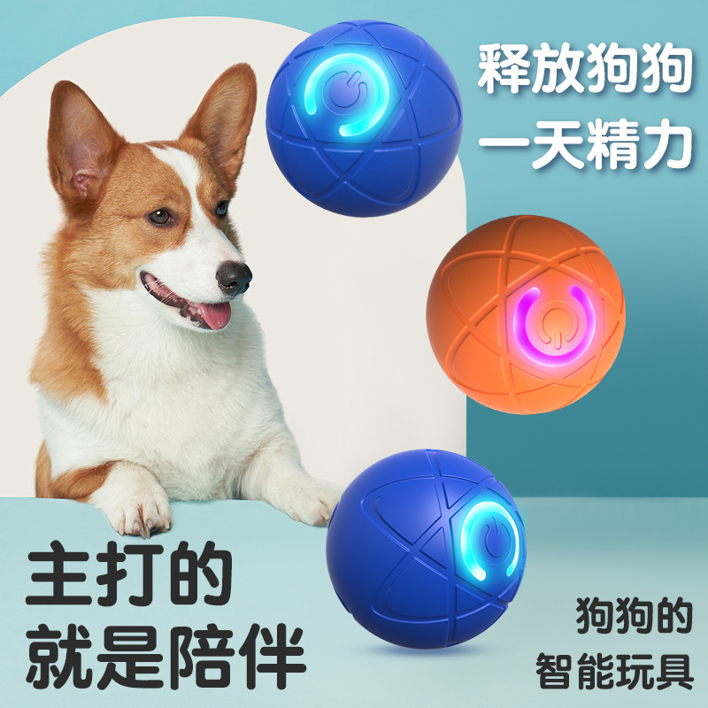 智能逗狗引力跳跳球电动跨境宠物用品猫咪解闷神器陪伴遛狗狗玩具