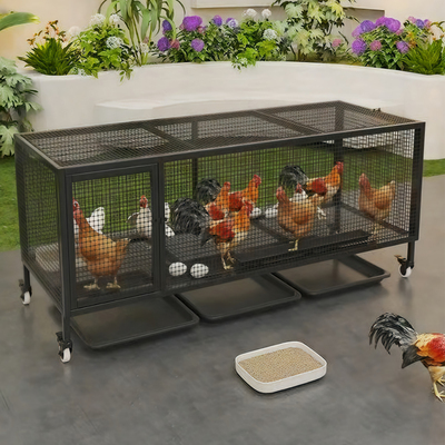 狗笼子鸡笼宠物围栏家用室外大号鸡舍豪华别墅托盘接粪自动清粪