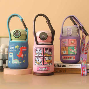 新款杯套适用VANOW显温保温杯500ML手提斜挎保护套学生杯子袋配件