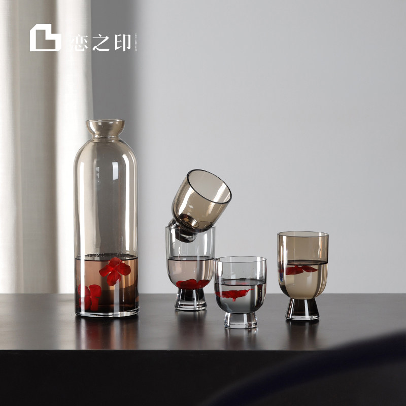 恋之印创意玻璃水杯现代轻奢摆件红酒醒酒器餐桌家用葡萄酒分酒器|msdalam kategori Aksesori rumah, hiasan - dari Buy2taobao.com untuk memberikan perkhidmatan ejen Taobao profesional membeli